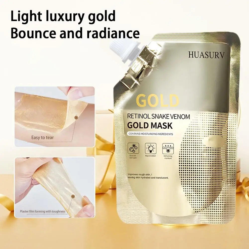 2Pcs*100G Moisturizing Retinol Snake Venom Peptide Gold Mask Moisturizing Firmness Brighten Facial Mask Oil Control Skin Care