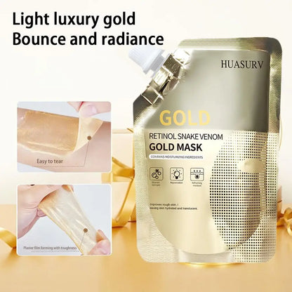 2Pcs*100G Moisturizing Retinol Snake Venom Peptide Gold Mask Moisturizing Firmness Brighten Facial Mask Oil Control Skin Care